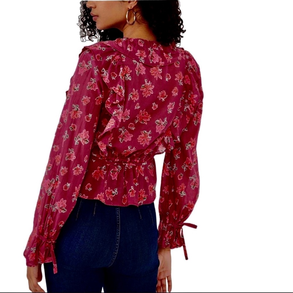 NEW✨🛍️ Free People Amanda Ruffle Long Sleeve Top
In Sultry Combo - Picture 4 of 5